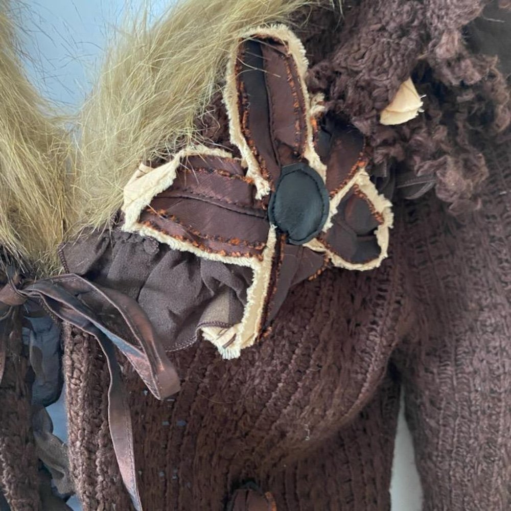 Gorgeous Chocolate Brown Sweater Coat - Picture 2 of 3